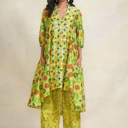 Gulabo by Abu Sandeep Women Printed Relaxed Loose Fit Trousers-picture-1
