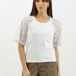 United Colors of Benetton Women Raglan Sleeves Pure Cotton T-shirt-picture-12