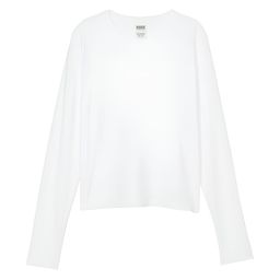 Victoria's Secret Women Solid Round Neck Cotton T-shirt-picture-5