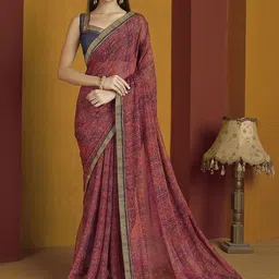 Pandadi Saree Paisley Printed Zari Sarees-image-31