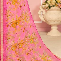 Anouk Rustic Ethnic Motifs Pure Chiffon Designer Dabu Saree image 3