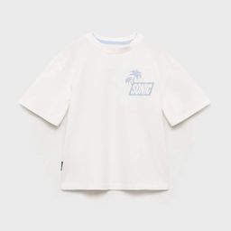 Mango Kids Boys Graphic Printed Drop-Shoulder Sleeves Pure Cotton T-shirt-picture-22