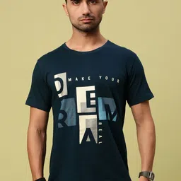 Urban Dog Men Typography Printed Round Neck Cotton T-shirt-image-74
