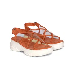 Mast & Harbour Platform Sandals with Buckles-26