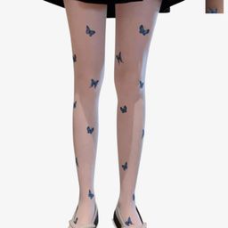 SECRETS BY ZEROKAATA Printed High-Rise Semi Sheer Pantyhose Stockings-picture-48