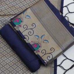 Suha Floral Woven Design Unstitched Dress Material-image-65