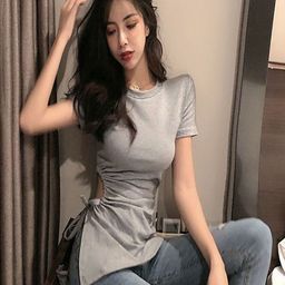 DressBerry Women Round Neck Longline Top-image-68