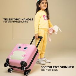 Nasher Miles Kids Tic Tac Toe 360-Degree Rotation Hard-Sided Cabin Trolley Bag 44 cm image 4