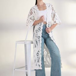 SHOWOFF Longline Crochet Shrug-23