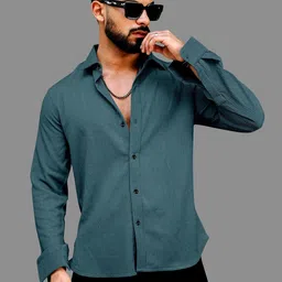 IKON FASHION Men Original Slim Fit Textured Spread Collar Casual Shirt-picture-47