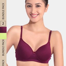 Floret Pack Of 2 High Support Heavily Padded All Day Comfort Back Closure Bra-picture-5