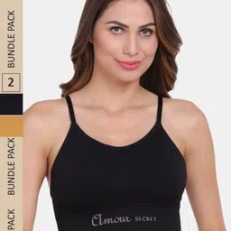 Amour Secret Pack Of 2 Non Wired Removable Lightly Padded Workout Sports Bra-8