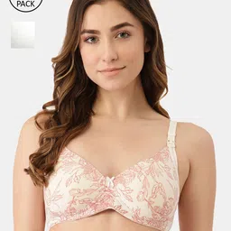 Inner Sense White & Red Floral Bra Lightly Padded-picture-54