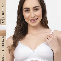 Floret Pack Of 2 Lightly Padded Non-Wired All Day Comfort Seamless Push-Up Bra-picture-3