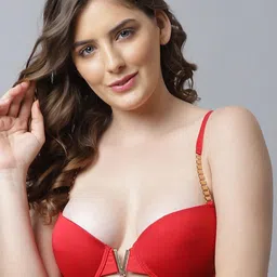 PrettyCat Red Bra Underwired Lightly Padded-15