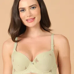 PrettyCat Graphic Medium Coverage Cotton Underwired Lightly Padded T-shirt Bra-picture-37
