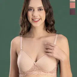 DressBerry Bra Medium Coverage Lightly Padded Pack of 3-14