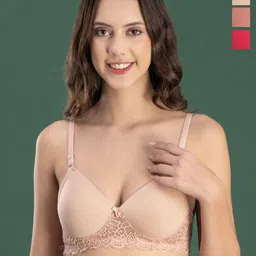 DressBerry Bra Medium Coverage Lightly Padded Pack of 3-picture-55