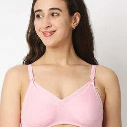 MeeMee Pack Of 2 Full Coverage Cotton Feeding Maternity Bra With All Day Comfort-6
