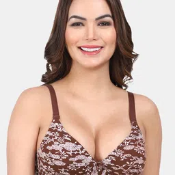 Amour Secret Floral Printed Lightly Padded All Day Comfort Seamless T-Shirt Bra-picture-56