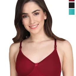 Liigne Pack Of 3 Full Coverage Lightly Padded Seamless Everyday Bra With All Day Comfort-picture-7