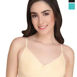 Liigne Pack Of 3 Full Coverage Lightly Padded Everyday Bra With All Day Comfort-2