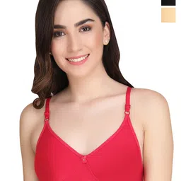 Liigne Pack Of 3 Full Coverage Lightly Padded Everyday Bras With All Day Comfort-0
