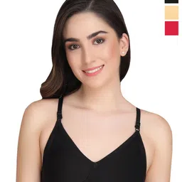 Liigne Pack of 3 Full Coverage Non Padded Everyday Bras With All Day Comfort-picture-4