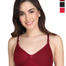 Liigne Pack Of 3 Full Coverage Non Padded Everyday Bra With All Day Comfort-picture-17