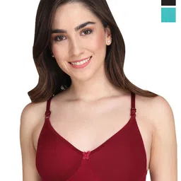 Liigne Pack Of 3 Full Coverage Lightly Padded Everyday Bra With All Day Comfort-6