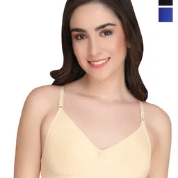 Liigne Pack Of 3 Full Coverage Lightly Padded Everyday Bras With All Day Comfort-11