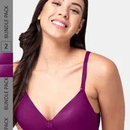 Tweens Pack Of 2 Non-Wired Lightly Padded Seamless Cotton T-Shirt Bra with All Day Comfort-picture-50