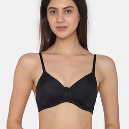 Clovia Black Half Coverage Seamless Lightly Padded T-shirt Bra With All Day Comfort-image-62