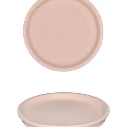LASAKI 2 Pieces Pink Round Truffle Ceramic Pot Trays-16