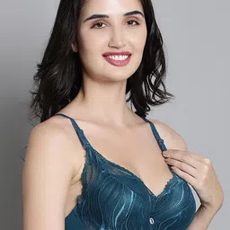 MAKCLAN Geometric Anti Odour Medium Coverage Underwired Lightly Padded Bra image 5