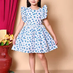 BARKAT DESIGNING PLANET Floral Flared Sleeve A-Line Dress-4