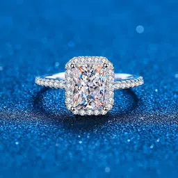 Yellow Chimes Silver-Plated Crystal Studded Finger Ring-image-89