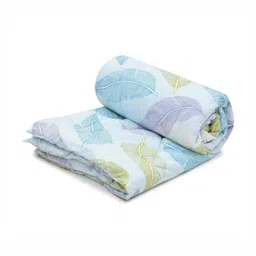 RRC Blue Floral Microfiber Mild Winter Single Bed Comforter-image-93
