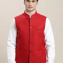 Turtle Sleeveless Nehru Jacket-picture-35