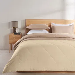 DDecor Beige 4 Piece Double King Geometric Cotton Bedding Set-image-49