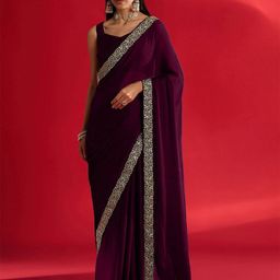 SILKWEAR Embellished Sequinned Saree With Blouse Piece-picture-9