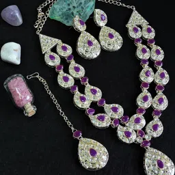 VATSALYA creation Alloy Gold- plated Multicolor Jewellery Set-17
