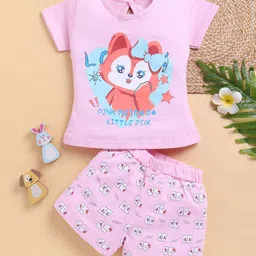 Toonyport Girls Graphic Printed Pure Cotton T-shirt With Shorts-image-39