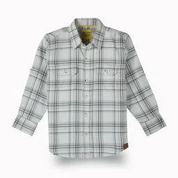 Gini and Jony Boys Comfort Spread Collar Tartan Checked Cotton Casual Shirt-picture-20