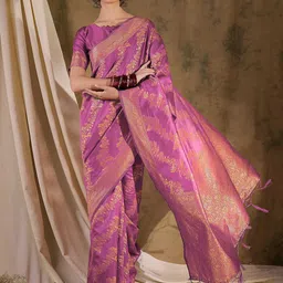 Maroosh Ethnic Motifs Zari Banarasi Saree-image-64