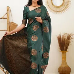 ZILVIRA Woven Design Zari Art Silk Handloom Saree-picture-48