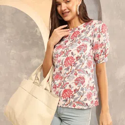 Anouk Rustic Floral Print Top-picture-7