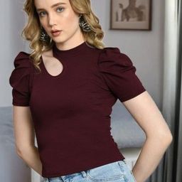 CORSICA Puff Sleeve Top-image-19