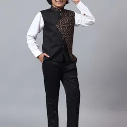 BAESD Boys Embroidered Tuxedo 3-Piece Suit-image-92