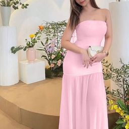 StyleCast Women Strapless Bandeau Maxi Dress-image-95